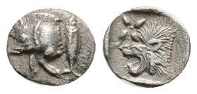 Greek Coins Silver Obol 0,37 g. 9 mm.