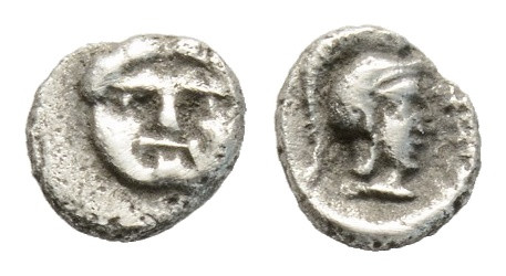 greek coins Silver Obol 0,17 g. 5,7 mm.