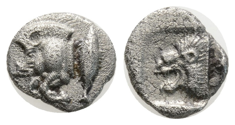 greek coins Silver Obol 1,1 g. 10,6 mm.