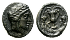 greek coins AE Bronze 1,2 g. 11,9 mm.