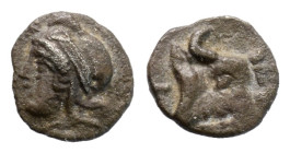 greek coins Silver Obol 0,32 g. 7,7 mm.