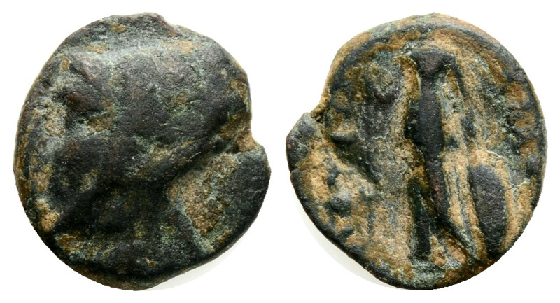 greek coins AE Bronze 2,1 g. 14,1 mm.