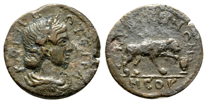 Roman Coins AE Bronze. 3 g. 18,3 mm.
(Repatinated)