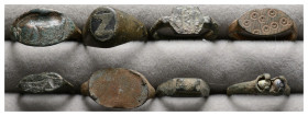 Ancient bronze figure, 8 pieces