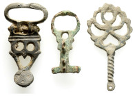 Ancient bronze figure, 3 pieces