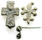 Ancient bronze figure, 3 pieces