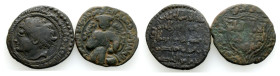 Ancient Bronze Coins.. Pieces ..2 Sold As Seen.No Returns.