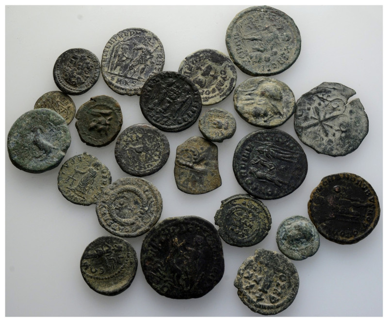 Ancient Bronze Coins.. Pieces ..22 Sold As Seen.No Returns.