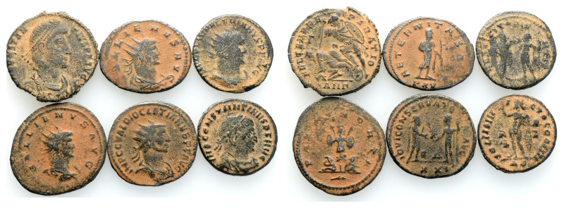 Ancient Bronze Coins.. Pieces ..6 Sold As Seen.No Returns.(Repatinated)