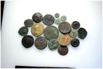 Ancient Bronze Coins.. Pieces ..20 Sold As Seen.No Returns.