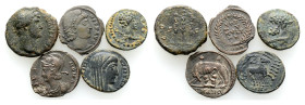 Ancient Bronze Coins..5 Pieces .. Sold As Seen.No Returns.