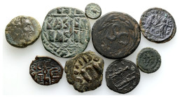 Ancient Bronze Coins..9 Pieces .. Sold As Seen.No Returns.