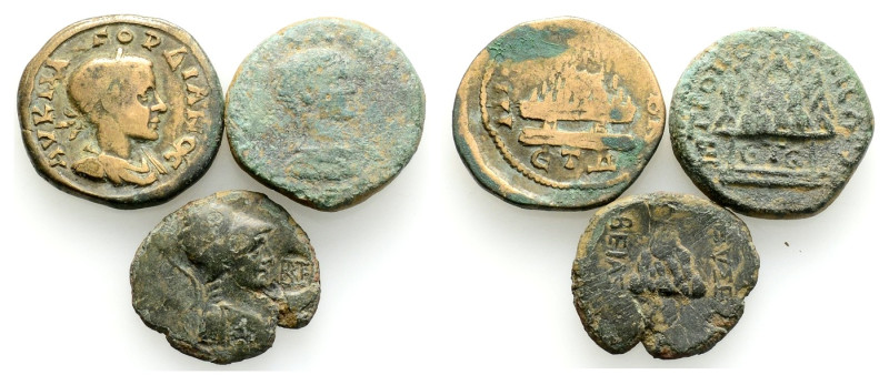 Ancient Bronze Coins..3 Pieces .. Sold As Seen.No Returns.