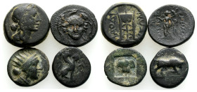 Ancient Bronze Coins..4 Pieces .. Sold As Seen.No Returns.