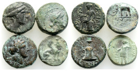 Ancient Bronze Coins..4 Pieces .. Sold As Seen.No Returns.