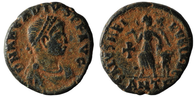 Arcadius. (383-408 AD). Æ Follis. Antioch. 14mm, 1,35g