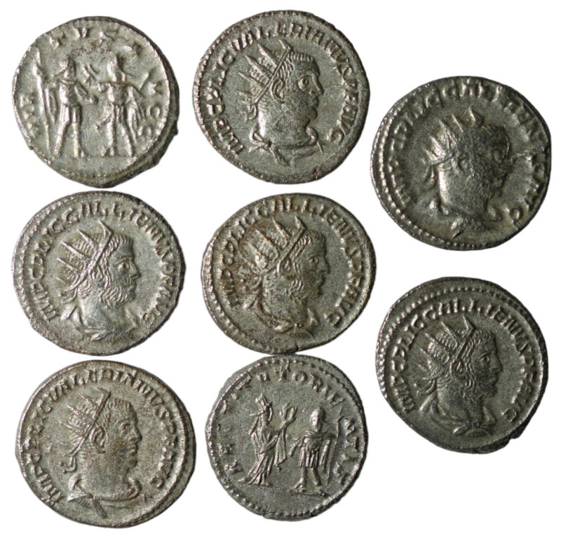 Lot of 8 silver Antoniniani in a good condition. sold as seen, no return.