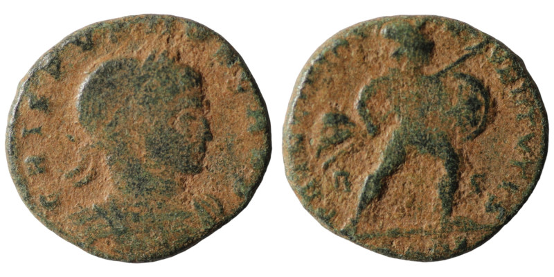 Crispus. (317-326 AD). Follis. Antioch. 18mm, 3,30g 