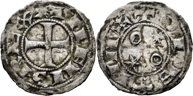 ALFONSO VI (1073-1109). Toledo. Dinero. Vellón. ANFVS REX. +TOLETVM. Cy no cita....