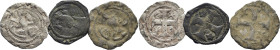 ALFONSO I de Aragón (1109-1126). Toledo. Óbolos (2). Vellón… Lote de 3