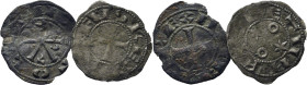 ALFONSO VI (1073-1109). León. Dinero. Vellón. ANF…REX. TOL…T(V)… Lote de 2