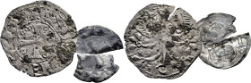 ALFONSO VII (1155-1157). León. Dinero. Vellón. TOLETA… Escasas. Lote de 2