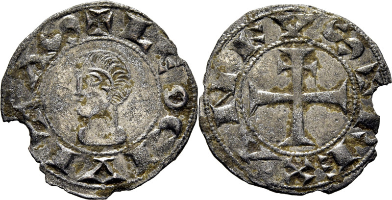 ALFONSO VII (1126-1140). León o taller de la corte o marca del rey. Dinero. Vell...