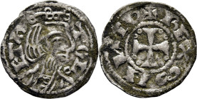 SANCHO III (1157-1158). Osma o Burgo de Osma o Toledo. Meaja ¿u óbolo?. Buen ejemplar. Muy rara