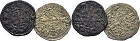 ALFONSO IX (1188-1230). ¿León?. Dinero. Vellón. ILDEFONS … Lote de 2