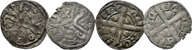 ALFONSO IX (1188-1230). Vástago. Dinero. Vellón. ANFONS REX… Lote de 2