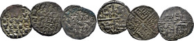 ALFONSO X (1252-1284). ¿Ceca?. Estrella. Dinero blanco de la guerra. …Lote de 3