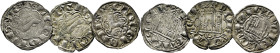 ALFONSO X (1252-1284). León. Novén, 1277. Vellón... Lote de 3