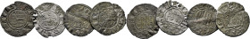 FERNANDO IV (1295-1312). Coruña. Pepión. Vellón… Lote de 4