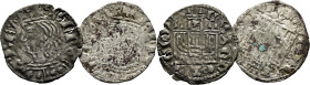 ALFONSO XI (1312-1350). Toledo. Cornado. Vellón. Lote de 2