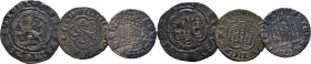 ENRIQUE III (1390-1406). Córdoba o Sevilla. Blanca o cinquén. Vellón… Lote de 3