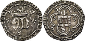 ENRIQUE IV (1454-1474). Sevilla. 1/2 real. Plata. 1454