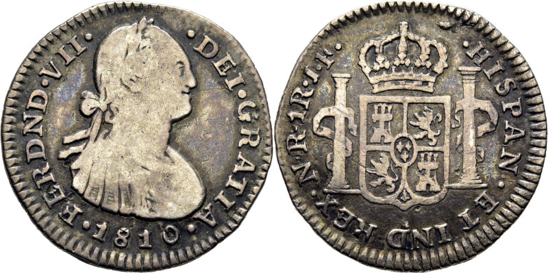 Fernando VII. Nuevo Reino. Real. 1810. JF. Cy15223. MBC. Tono oscuro