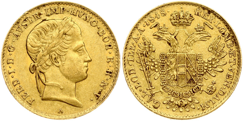 Austria. Ferdinand I (1835-1848). Ducat 1848 A. Gold 3.47 g. KM 2262.