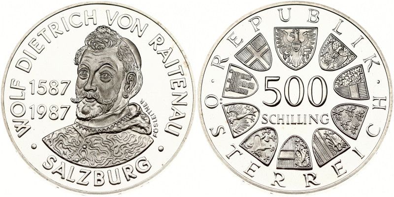 Austria. 500 Schilling 1987, 400th Anniversary - Birth of Salzburg's Archbishop ...