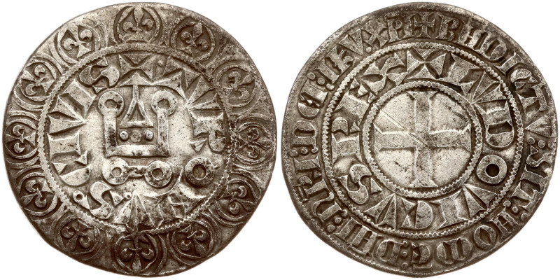 France. Louis IX (1245-1270). Gros Tournois ND (1266-1270). Silver 3.63 g. Dy ro...