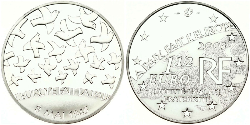 France 1½ Euro 2005 World War II. 60th Anniversary of the End of the Second Worl...