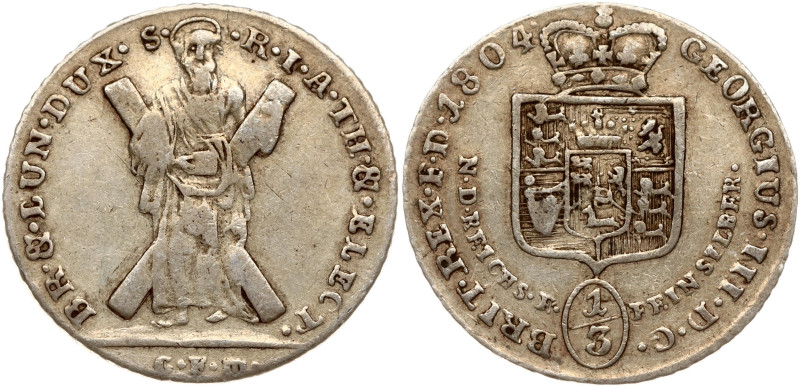 Germany, Brunswick-Lüneburg-Calenberg-Hannover. Georg III (1760-1820). 1/3 Taler...