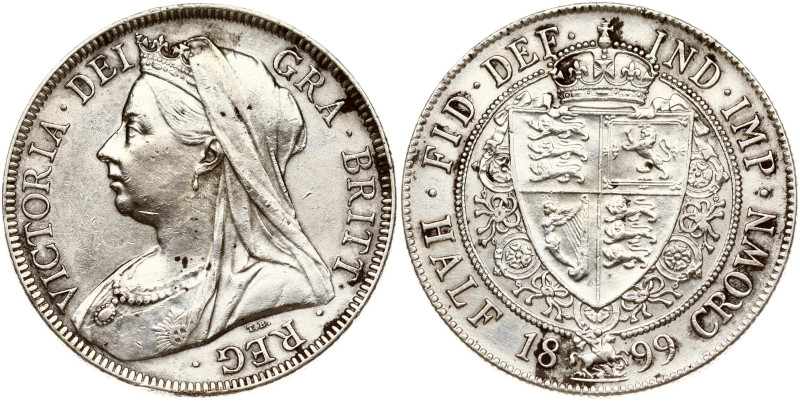 Great Britain. Victoria (1837-1901). 1/2 Crown 1899. Silver 14.11 g. KM 782, Sp ...