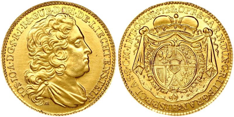 Liechtenstein. Josef Johann Adam (1721-1732). Ducat 1728 (1968) M, Restrike. Gol...