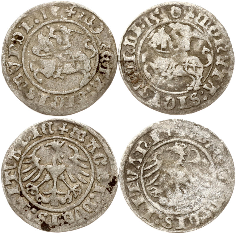 Lithuania. Zygmunt I Stary (1506-1548). Polgrosz 1510 & 1513 Vilnius. Silver, to...