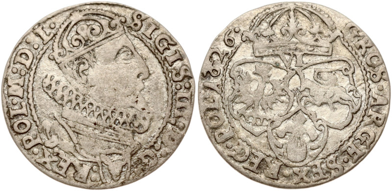 Poland. Zygmunt III Waza (1587–1632). Szostak 1626, Krakow. (Av: SIGIS:III:D:G:-...