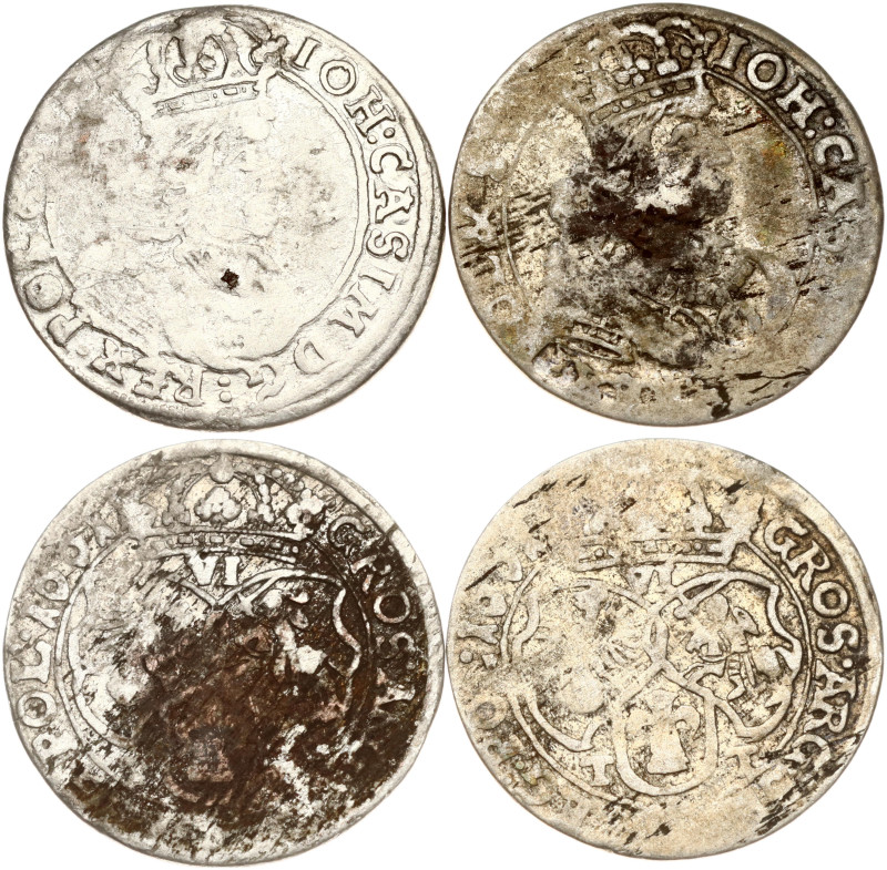 Poland. Jan II Kazimierz Waza (1649–1668). Szostak 1661 TT, Bydgoszcz. Silver, t...