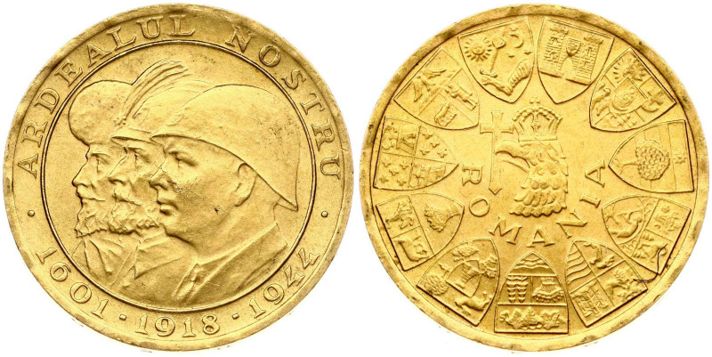 Romania. Michael I(1940-1947). 20 Lei 1944 Romanian Kings. Gold 6.53 g. Fr. 21; ...