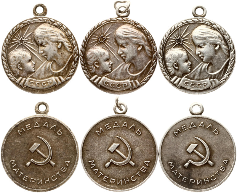 Russia, USSR. Motherhood Medal I degree. Silver. 925, 30 mm, total weight, 51.56...