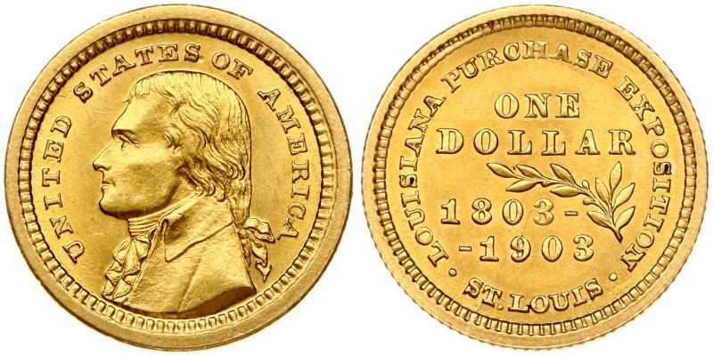 USA. Dollar 1903, Thomas Jefferson, 100th Anniversary of the Louisiana Purchase....